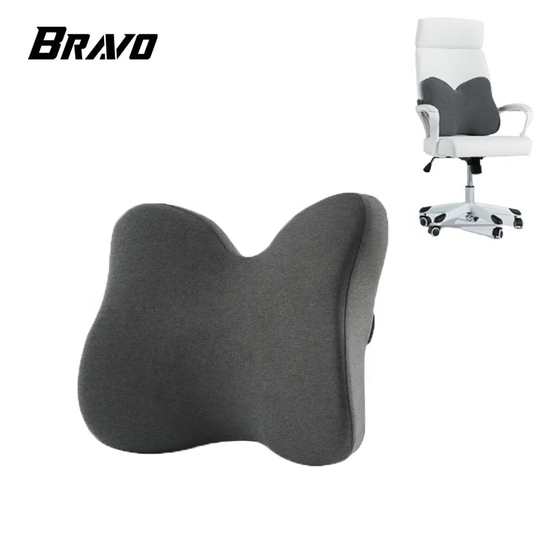Bravo Lower Back Support Cushion Lumbar Support Pillow Memory Foam Back Cushion