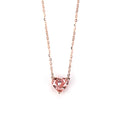 14K/18K Rose Gold Pink Lab Grown Diamond Necklace With Certificate Women's Decorations/Pendant