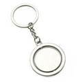 Promotional Blank Key Chain Custom Logo 360 Degree Rotate Souvenir Keychain Metal Spinning Keyring