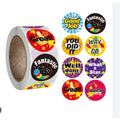 Custom Kawaii Cartoon Kids Reward Motivation Roll Label Stickers Waterproof Adhesive for Teacher Use Decorative Craft