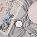 TongLing trendy fashion Fashion Handmade Clock Necklace Women Dainty Vintage Exquisite Long Pendant Necklace