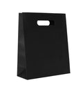 Custom Die Cut Handle Black Boutique Shopping & Gift Bags Eco-Friendly Logo Printed Paper for Clothing & Shoes Use Art Paper