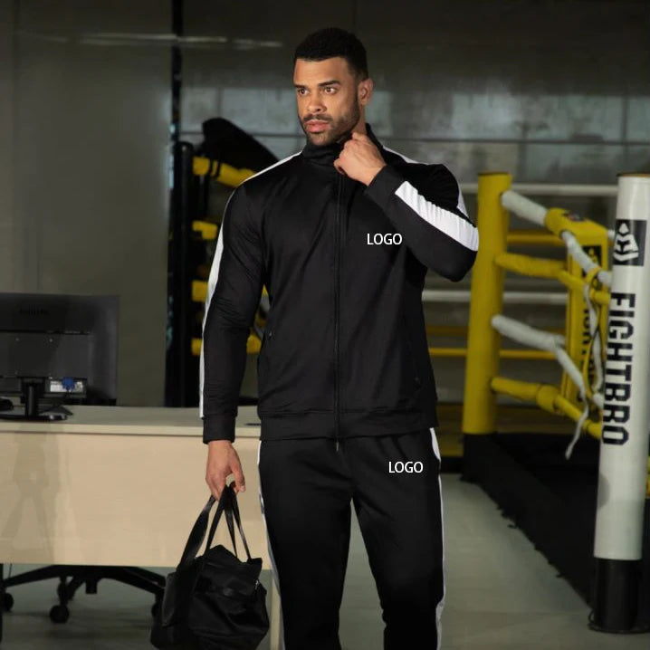 OEM&ODM Jogging Custom Sweat Absorbing Mens Fitted GYM Sports Tracksuit for Men