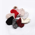 Factory Design Replaceable Faux Fur Pompom Knitted Satin Lined Beanie