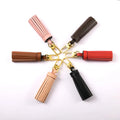 MeeTee K-C006 3.5x10cm Other Bag Parts Accessories Multicolor Leather High-End Women's Tassel Jewelry PU Leather Key Chain