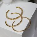 Moge Bileklik New Arrival Trendy Stainless Steel Jewelry Screw Twisted Cable Wire Cuff Bangle Stackable Bracelet Femme