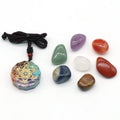7 Chakra Tumbled Gemstone Orgonite Desk Decor Carved Positive Energy Generator Reiki Healing Spiritual Home Decoration