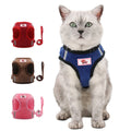 Simple Solid Color Corduroy Cat Harness Soft Pet Leash Kit Puppy Dog Harness Set
