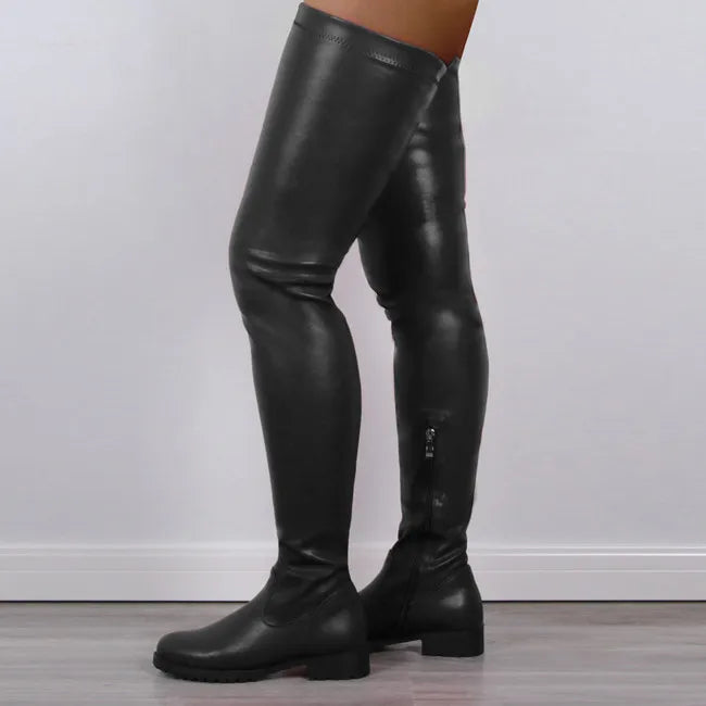 Popular New Fashion Heels Women's Thigh High Boots Comfortable Boots Women Shoes MegaBDM