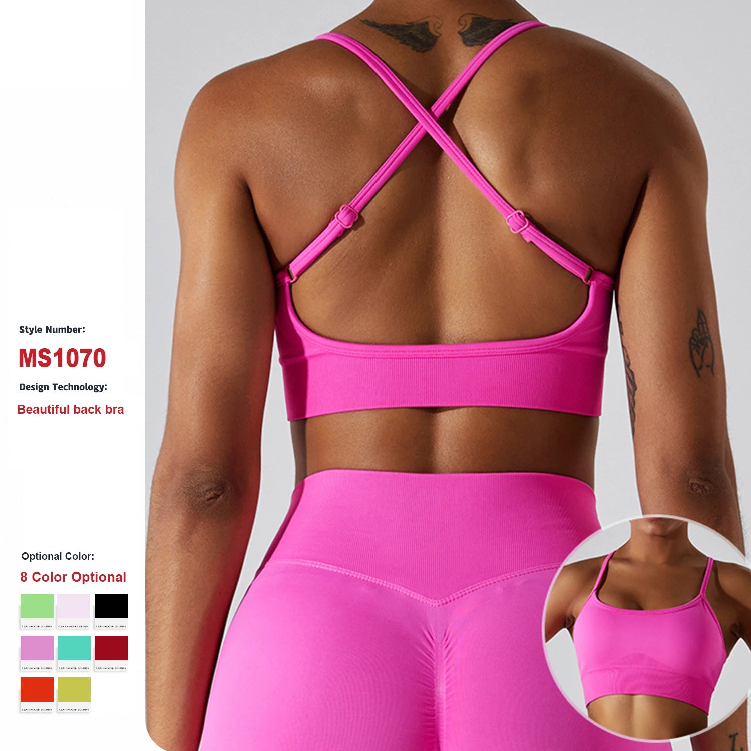 Wholesale Custom Logo Outdoor Running Workout Quick Dry Tops Women'S Backless Gym Fitness Vest Skinny Seamless Yoga Sports Bras