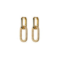 Luxury Retro Vintage Women's Drop Earrings Square Geometric Full Inlaid Zircon Pendant for Parties and Weddings