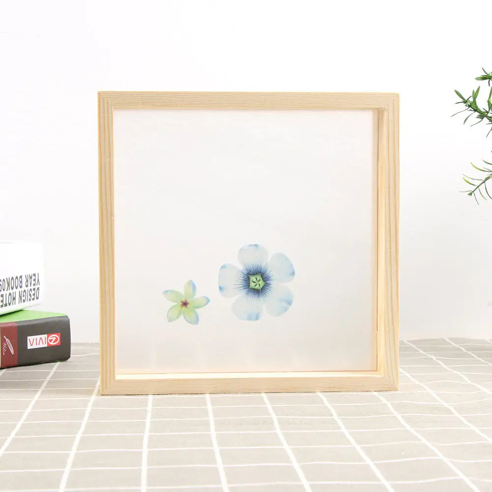 Wholesale Custom Wood Double Sided Glass Picture Frame Plant Specimen Photo Frame for Home Decor