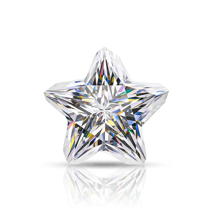 Premium D Color Pentagram Cut Loose Lab Created VVS1 Clarity Color Play Moissanite Stones for Jewelry Bracelets and Necklaces