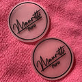 Round Shape Neat logo Silicone Rubber Labeltransparent Circle logo Silicone Rubber Emblem With Sewing Dent