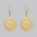 Hebrew Chai Star of David Drop Earrings Women Girl Jewish Hexagram Charms Pendant Earrings Stainless Steel Jewelry