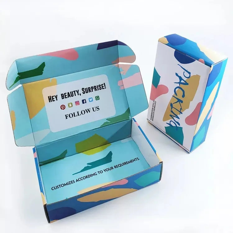 Luxury Matte Personalized Colored Corrugated Gift Box Customized logo Printed Eco Corrugated Paper Box