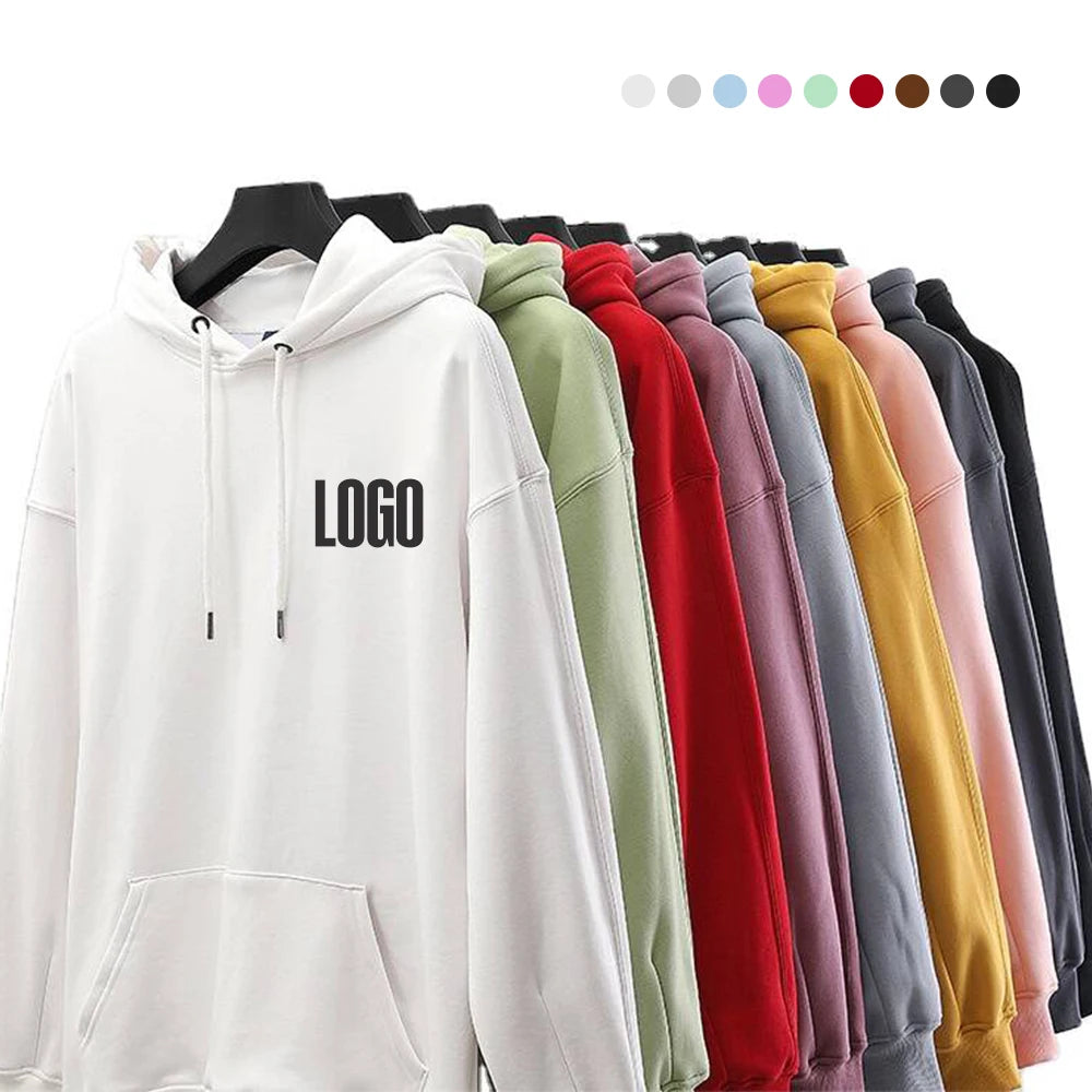 Design Pullover Solid 100% Cotton Fleece Regular Fit Mens Autumn Hoodies