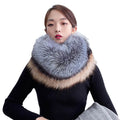 MWFur Fox Fur Muffler Scarf for Women Men Fashion Winter Warm Furry Thick Double Sided Full Fur Scarfs