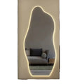 Smart Modern Design LED Mirror Touch Screen Illumination Elegant Irregular Shape Bath Mirror for Salon Hotel Bathroom Washroom
