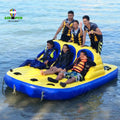 Airfun Inflatable Towable Bandwagon Boat Water Sport Toy for 4-6 Persons