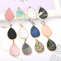 Fast Shipping Wide Crystal Colors Natural Crystal Big Teardrop Bead Stone Pendant