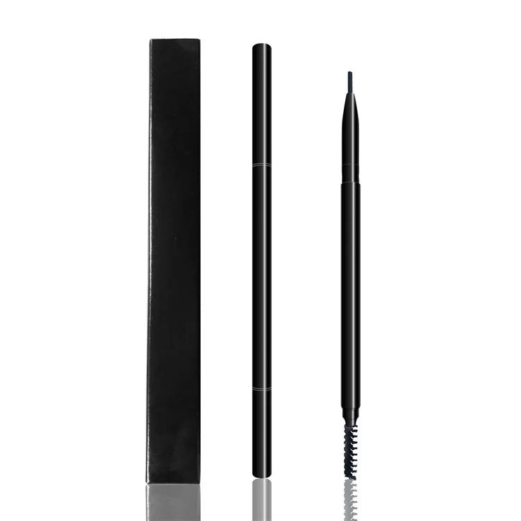 Oem Wholesale Automatic Cosmetic Art Duo Extremely Fine Customized Slim White Vegan Eyebrow Pencil Private Label