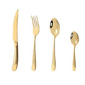 Hot Selling Western Knife Handle Cutlery Set Stainless Steel Modern Silverware Hotel Spoon Fork Knife Set Silver Tableware