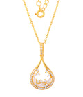 CUSTOM OEM Fine Jewelry Luxury Women 925 Sterling Silver 18K Gold Plated Gemstone Necklaces for Women