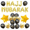 HAJJ MUBARAK Party Decoration Balloon Muslim  Ramadan Balloon Black Gold Balloon Party Decoration for Party Supplies XJ0475-3