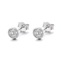 High Quality Round Ear Studs Wholesale 925 Silver Earrings Diamond Women
