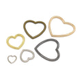 Saltwater Resistance Silver Metal Heart Bikini Connectors Decorations for Women Swimwear Accessories