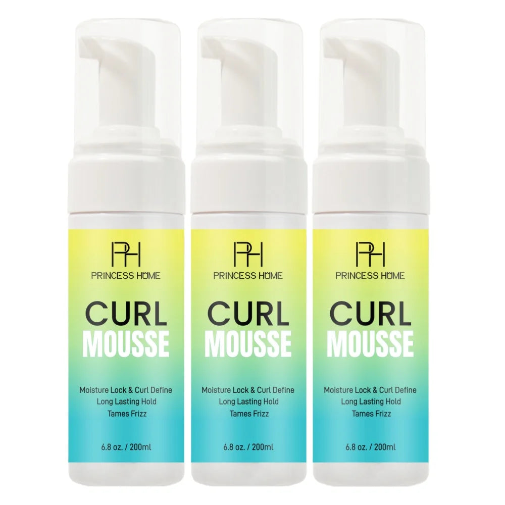 Private Label 200ml Strong Hold Cruelty-Free Hair Curly Mousse Nourishing Hair Styling Curl Mousse Foam for All Hair Types
