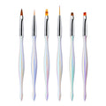 Candy Color Handle Manicure Tool Light Therapy Pen UV Gel Nail Painting Pen Line Nail Art Brush