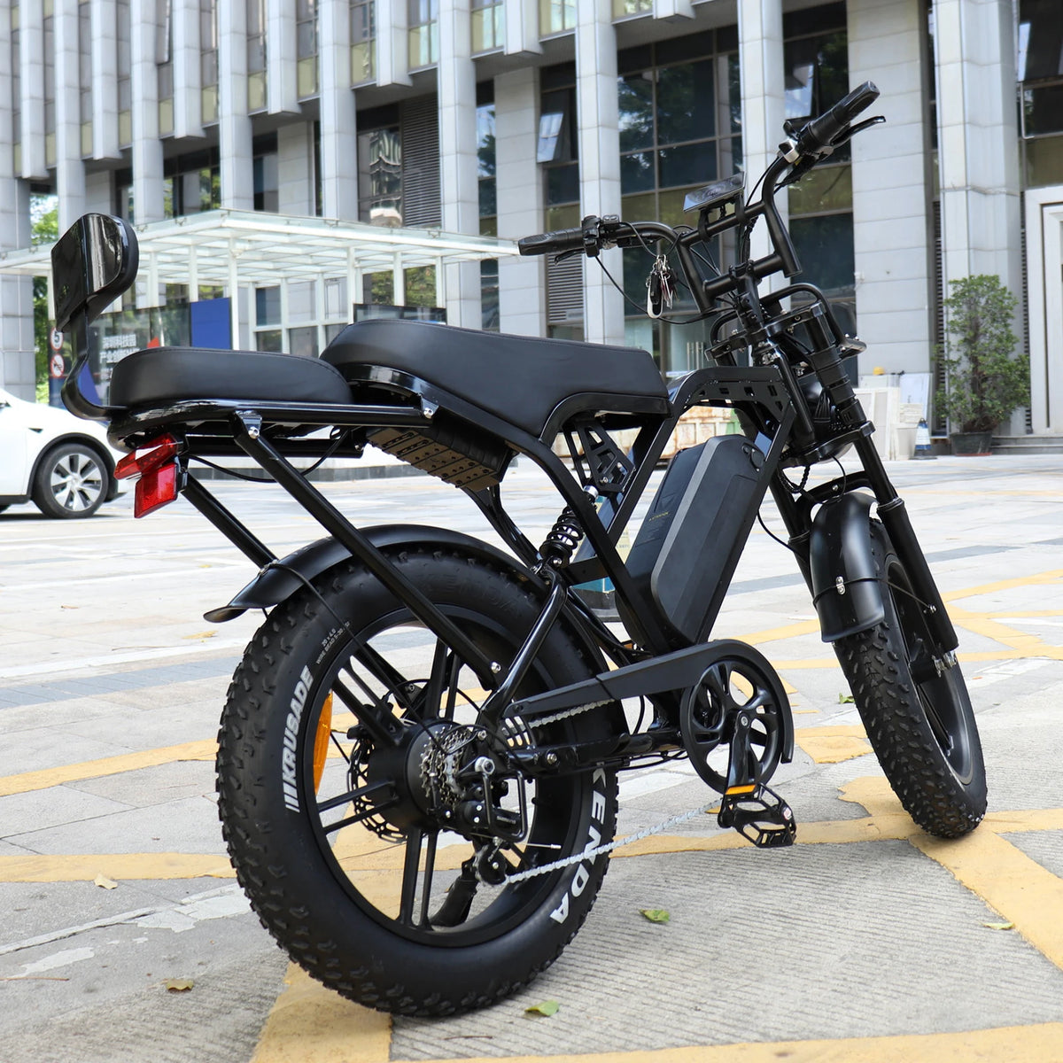 X80 Pro Electric Dirt Bike Delivery Scooter Fatbike V20 Battery E-Bike with 48v Lithium Steel Frame MegaBDM