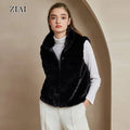 Faux Fur Coat Women Raccoon Hair Vest Artificial Hair Long Hair Coat Fur Vest Vests