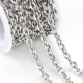 4.8mm Stainless Steel Lip Chain for Hip Hop Punk Style Necklace Making Jewelry Accessory with Link Findings & Components