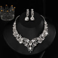 Wholesale Bridal Luxury Crystal Women Jewelry Sets Earrings Necklace Set Bridal Gift Wedding Jewelry Set