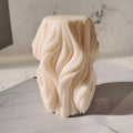 DIY 3D Unique Candles Molds Carved Wavy Candle Abstract Art Geometric Irregular Silicone Candle Mould for Home Decoration