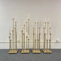 Modern 8 Head Gold Candle Holder 53 Inch Metal Candelabras Candlestick Holder for Weddings Table Centerpieces Decoration
