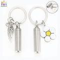 Wholesale Custom Stainless Steel Pet Memorial Keychain Carabiner Keyring Pendant Urn Metal Memorial Keychain for Pets
