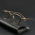 Luxury Japan Rectangular Titanium Frame Eyeglasses Solid Pattern Optical Eyewear Online Suppliers of Spectacles Frames