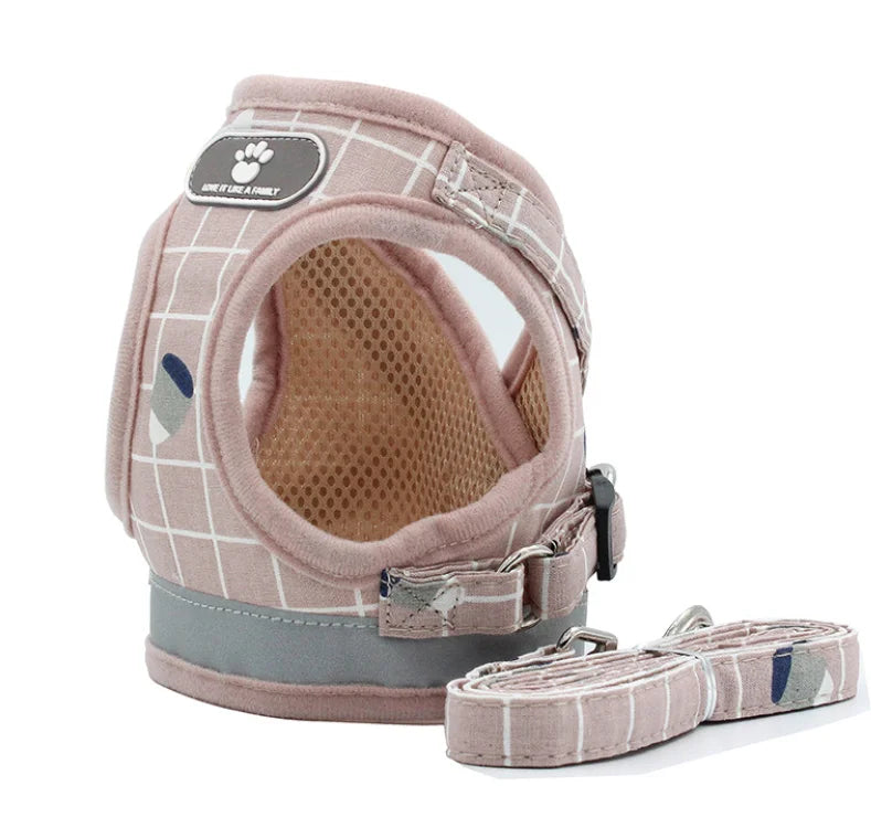Breathable Reflective Cotton Pet Dog Lift Harness with Leash