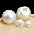 Fancy Shank Round Pearl Button Sewing Accessory for Garments Cardigan Sweaters Plastic Resin Buttons with Rhinestone Decoration