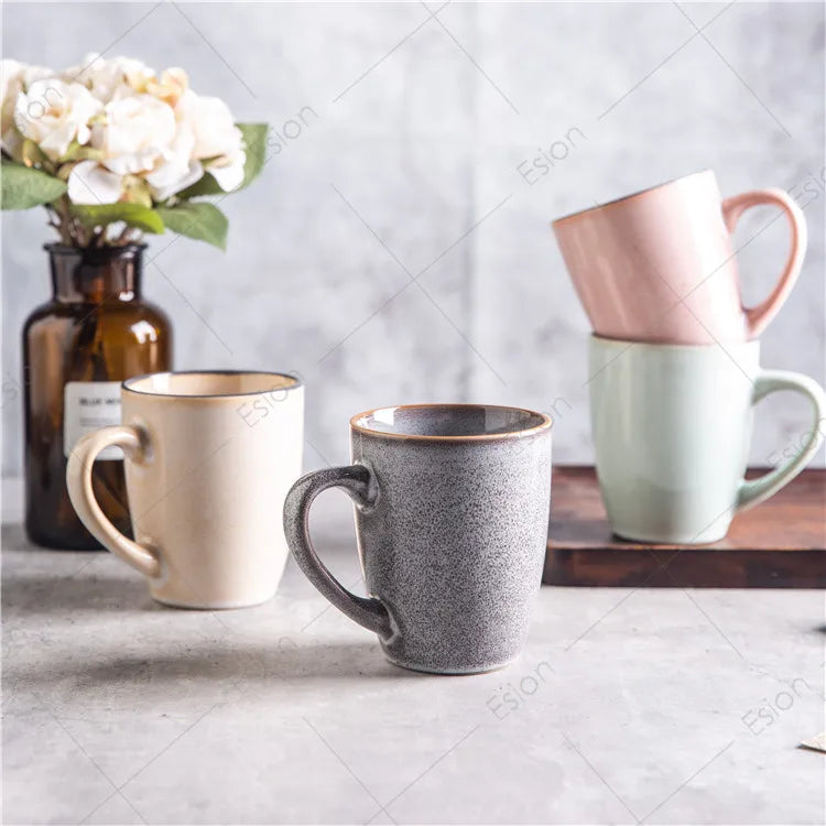 Factory Wholesale Modern Speckled Reactive Glaze 12oz Ceramic Coffee Mug Stoneware Tea Cups Ceramic Mug