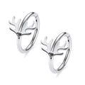 Vintage F136 Titanium Christmas Antler Nose Ring Hinged Segment Body Piercing Jewelry Gold Plated Unisex for Wedding Gift