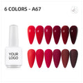 JTING Professional Wholesale 6 Colors Nail Polish Oem Uv Gel Nail Kit and Supplies Nail Polish Bottles 15ml Free Sample Design