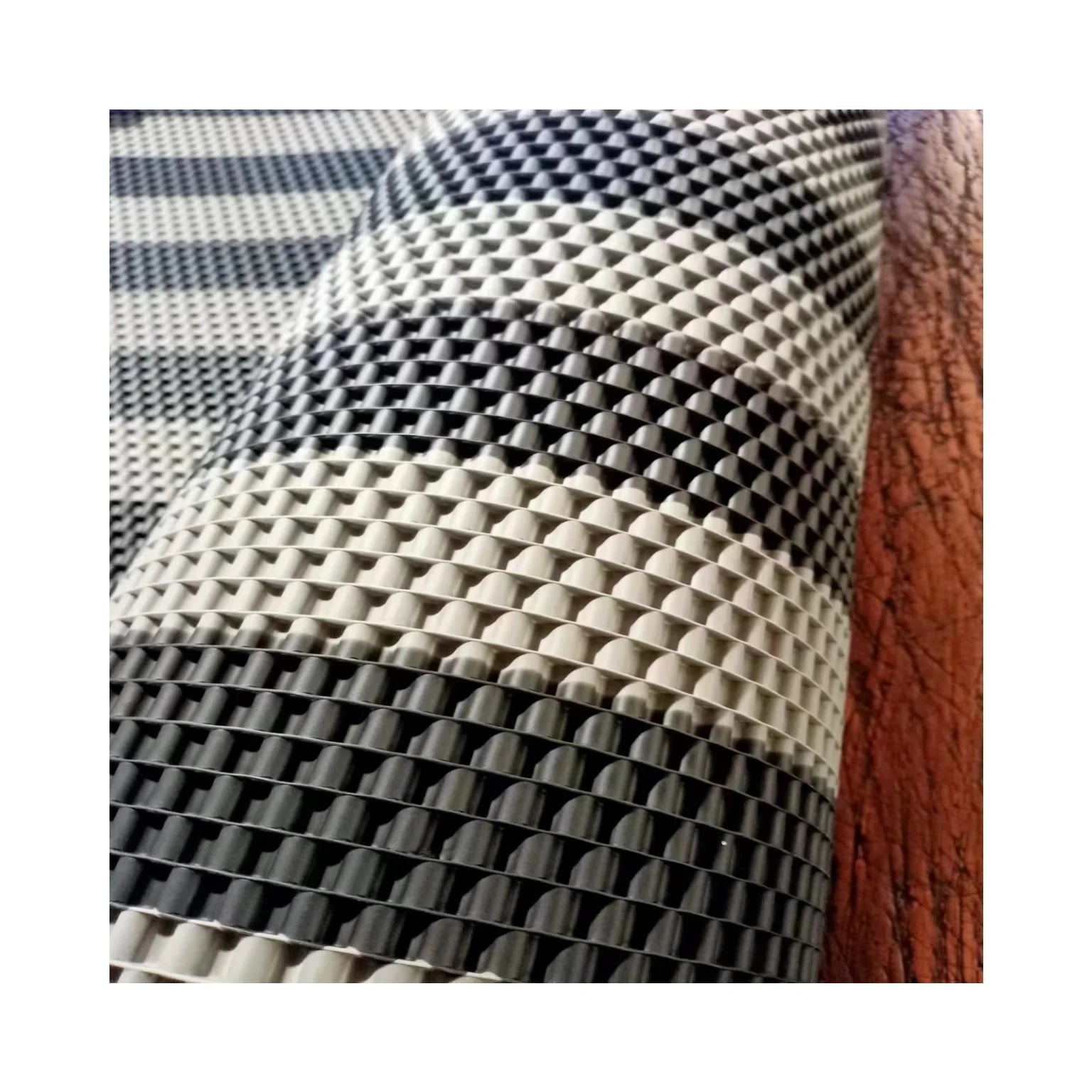 Flameproof Anti-slip  Waterproof PVC Lock Mat PVC Chain Roll Mat Double Color Floor