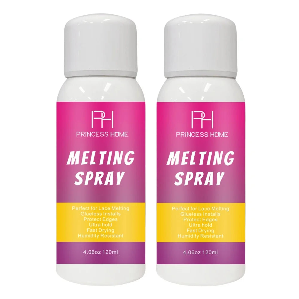 120 ml Customs logo Hair Lace Glue Spray Melting Spray Lace Adhesive Glue Holding Melting Spray