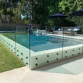 YL METAL Modern Stainless Steel Clear Glass Balcony Outdoor Railing 50mm Standoff with 5-Year Warranty Round