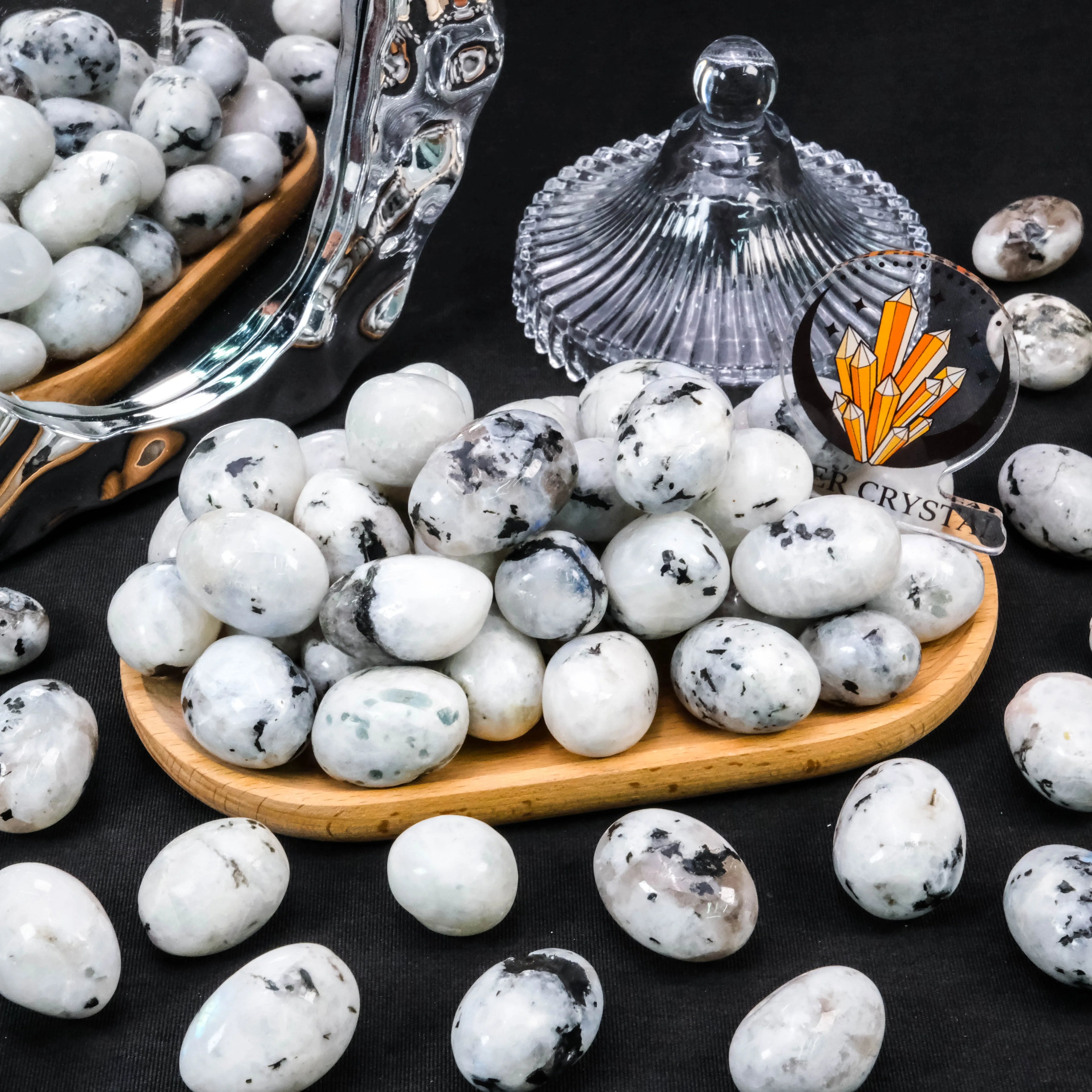 Rainbow Moonstone Handmade Polished Energy Healing Stone Collection Meditation Tool Wholesale Supplier Moonstone Tumbled Stone